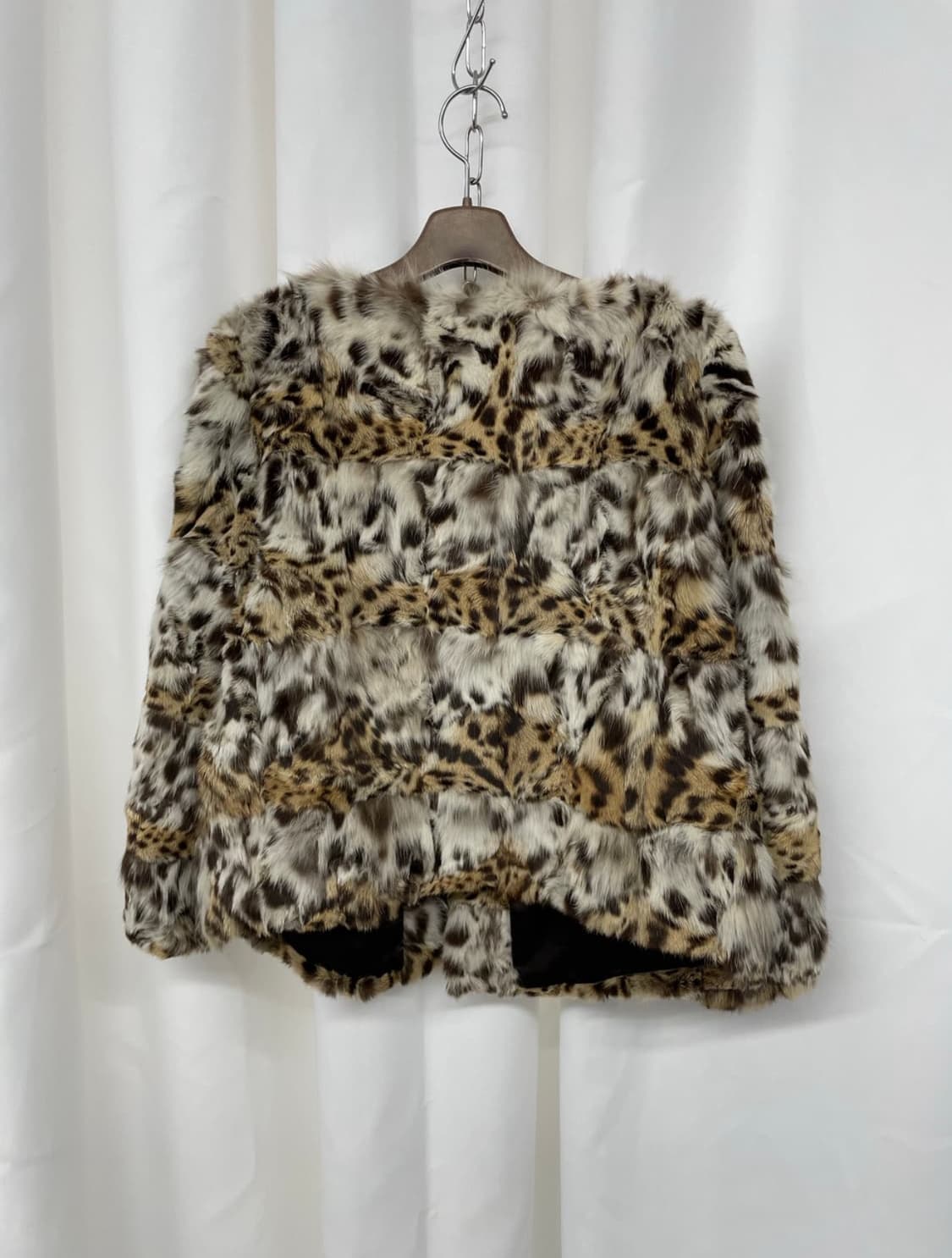 레오파드 토끼 퍼자켓 상품이미지6