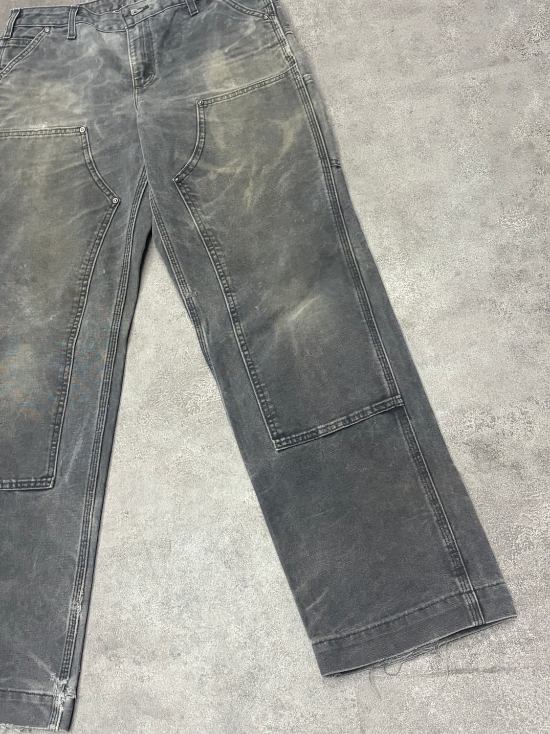 10s 칼하트 더블니 blk 블랙 워싱 팬츠 상품이미지3