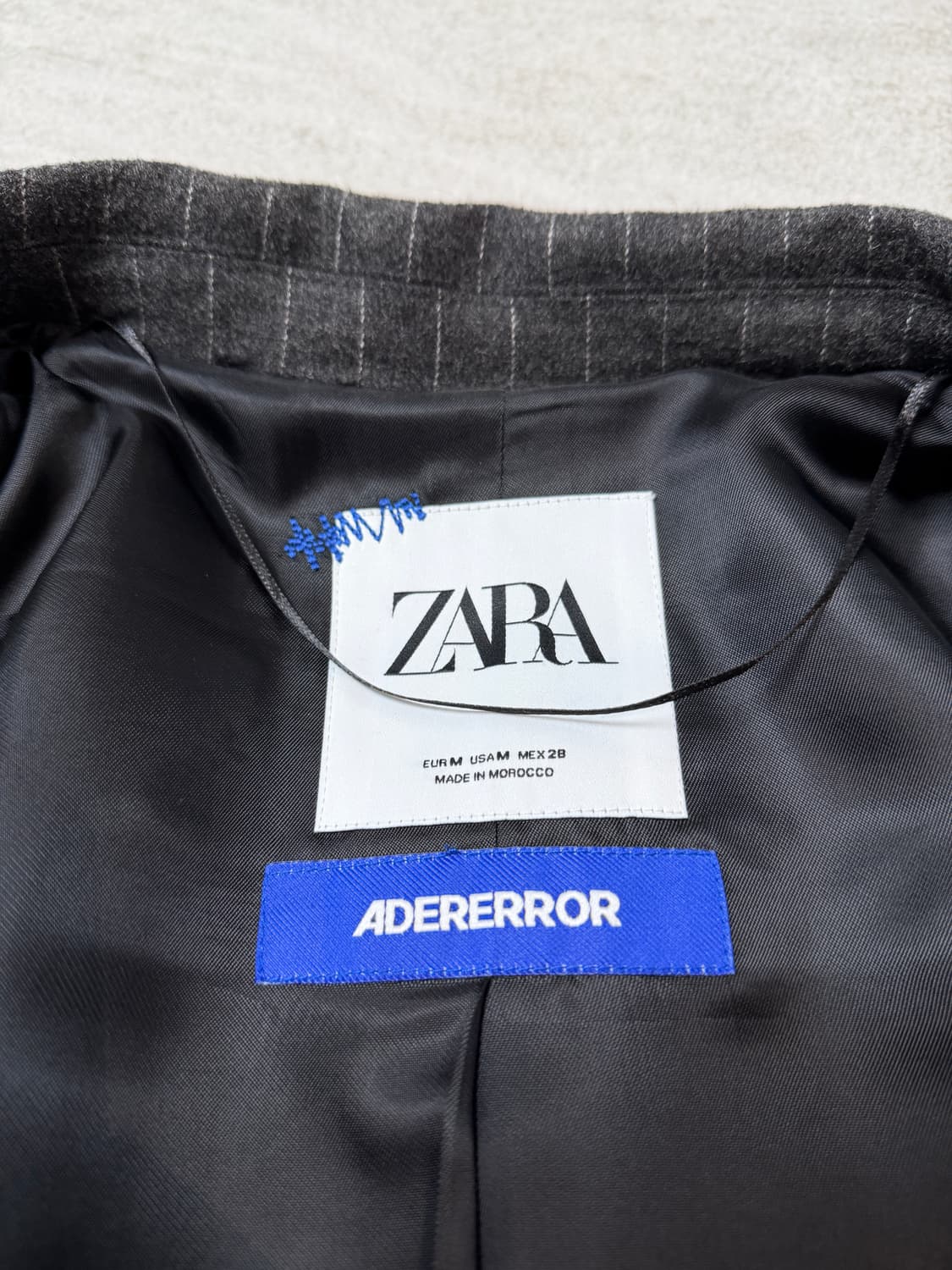 자라 아더에러 스트라이프 오버사이즈 블레이저 그레이 M 상품이미지5