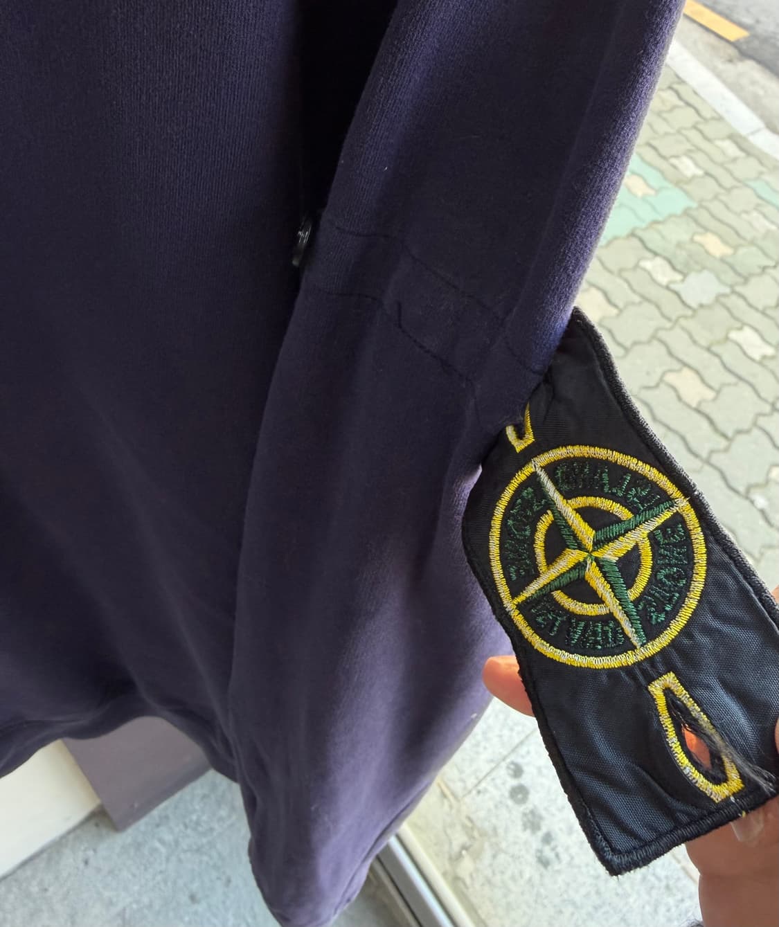 XL/ 스톤아일랜드 브러쉬드 오가닉 기모 하프집업 상품이미지7