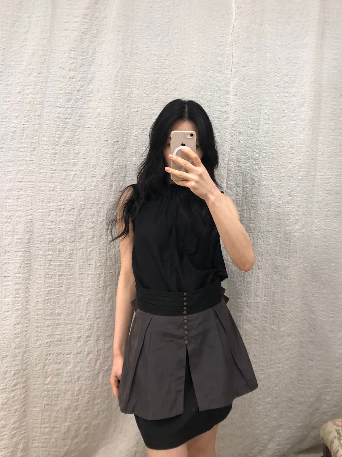 dual layer ribbon skirt 상품이미지5