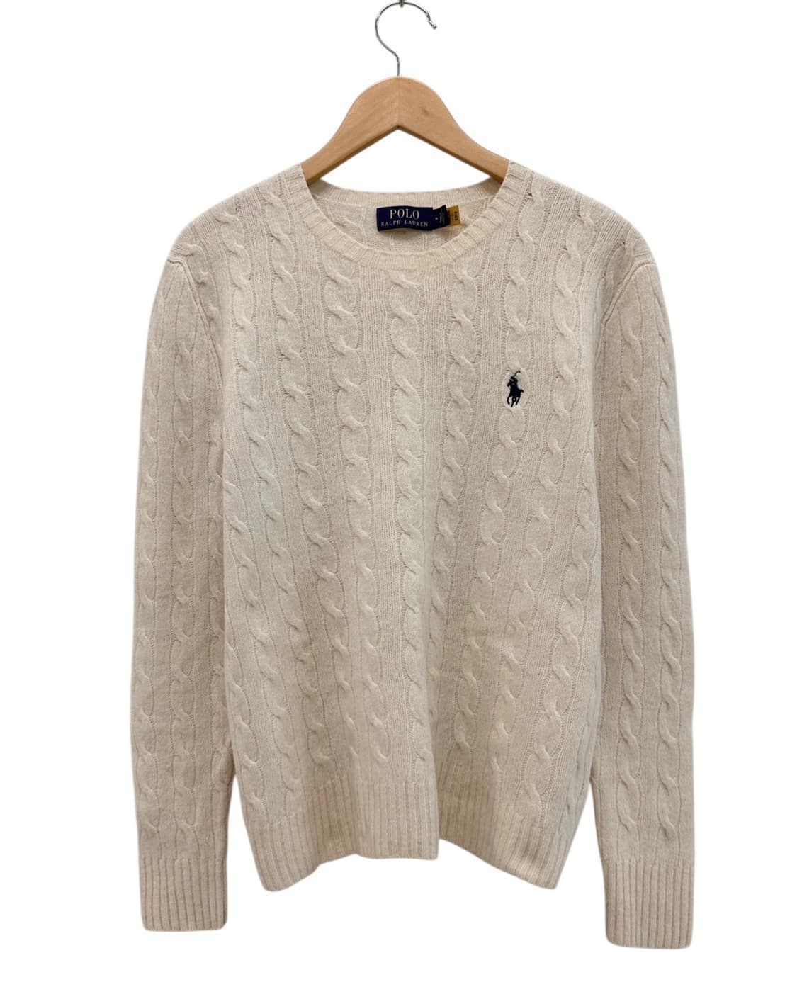 폴로 꽈배기 캐시미어 니트 아이보리 (여성M) 상품이미지1