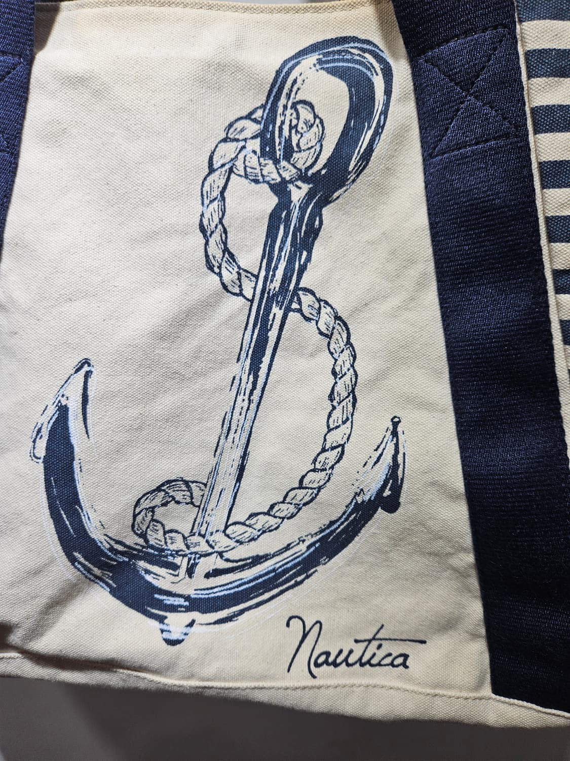 노티카 캔버스 숄더 스트라이프 토드백 상품이미지7