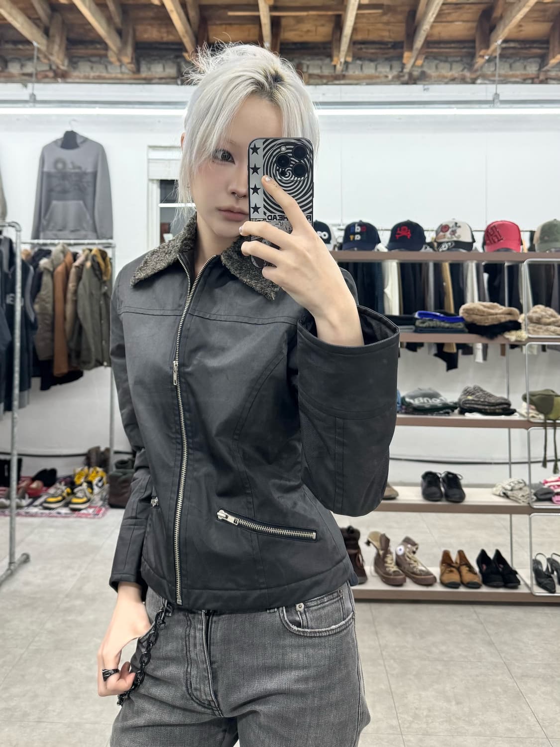 Lynn Hollyn 셰어링 퍼 카라 자켓 상품이미지1