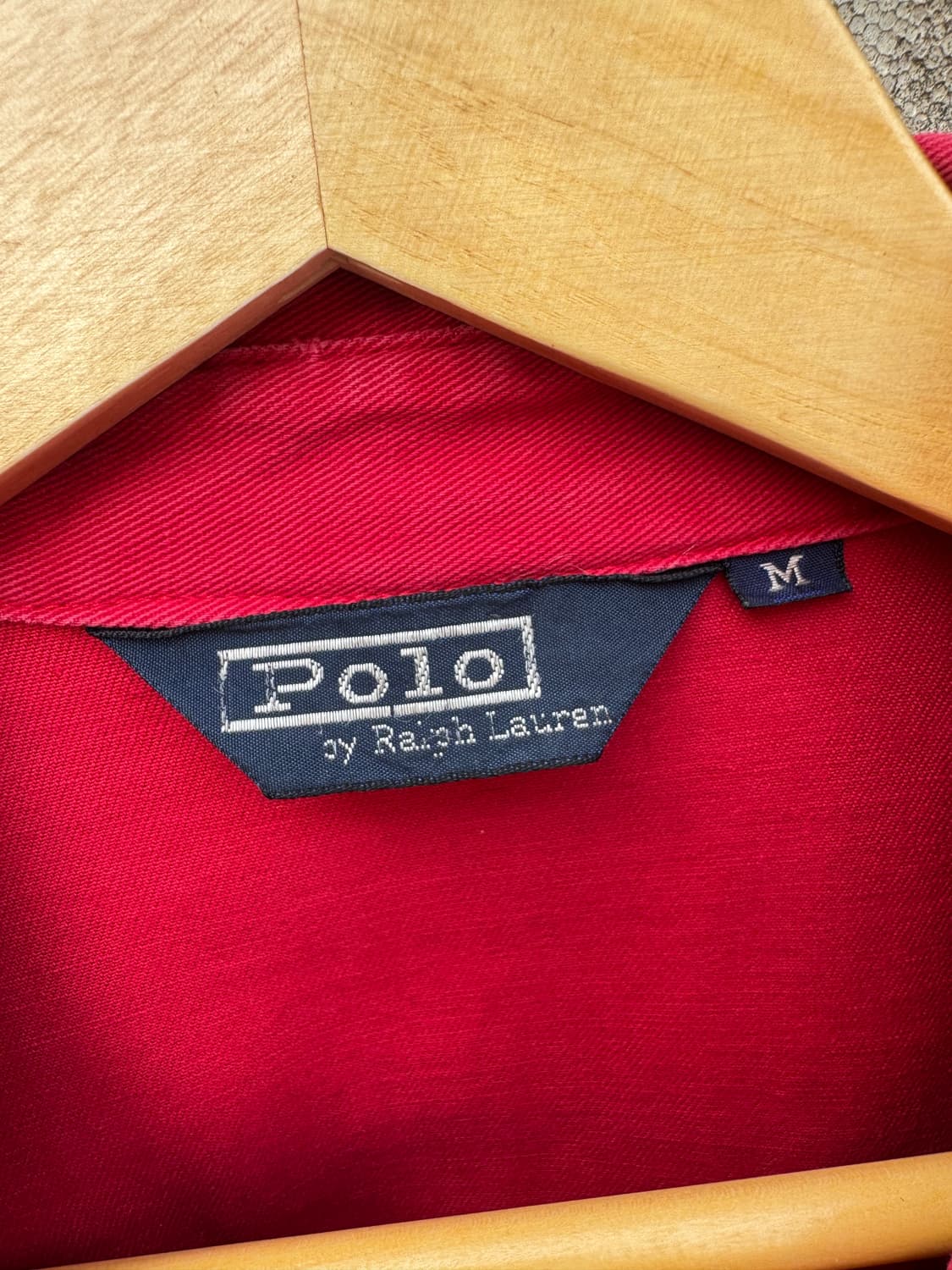 90s 폴로 랄프로렌 신한 스윙톱 블루종 자켓 레드 m 상품이미지5