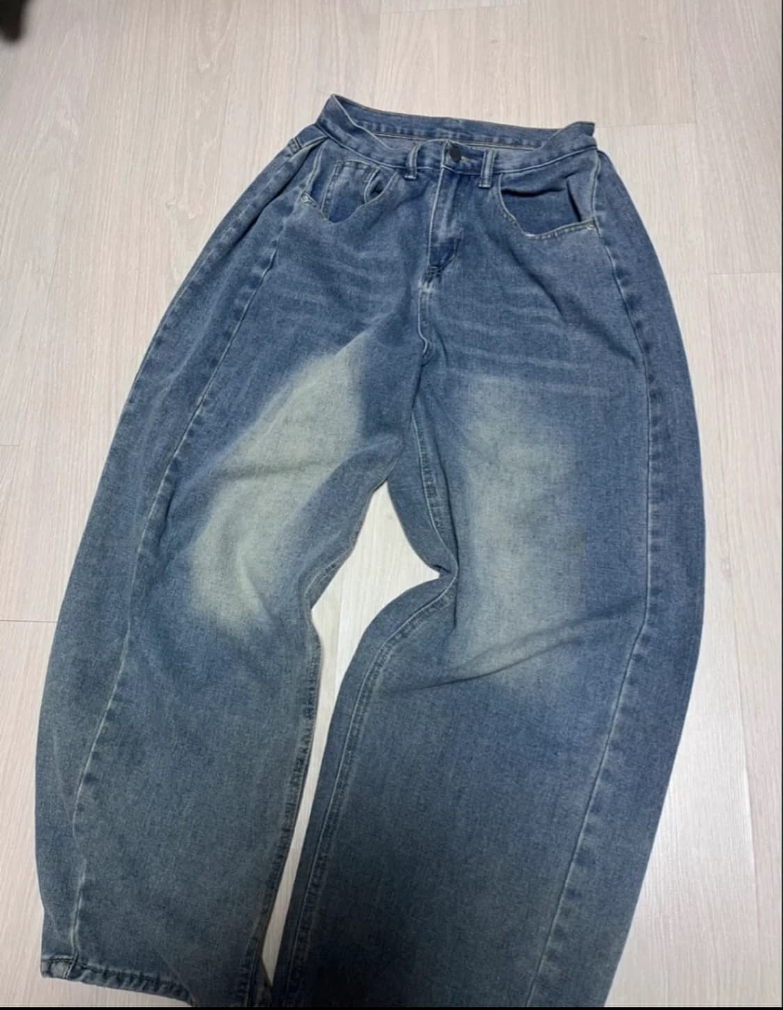 벌룬핏 데님 팬츠 진청 상품이미지1