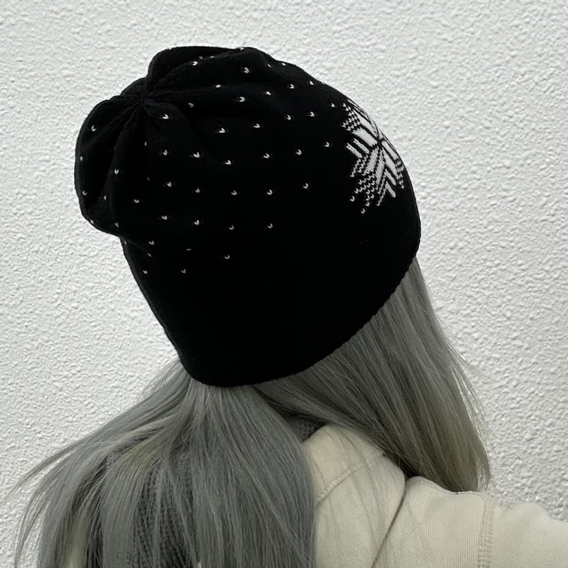 몽벨 눈꽃 블랙 비니 상품이미지3