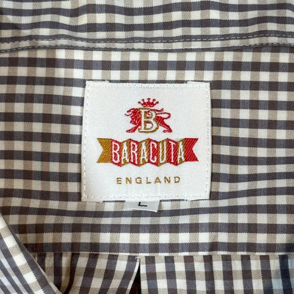 L) 바라쿠타 깅엄체크 반팔 셔츠 상품이미지6