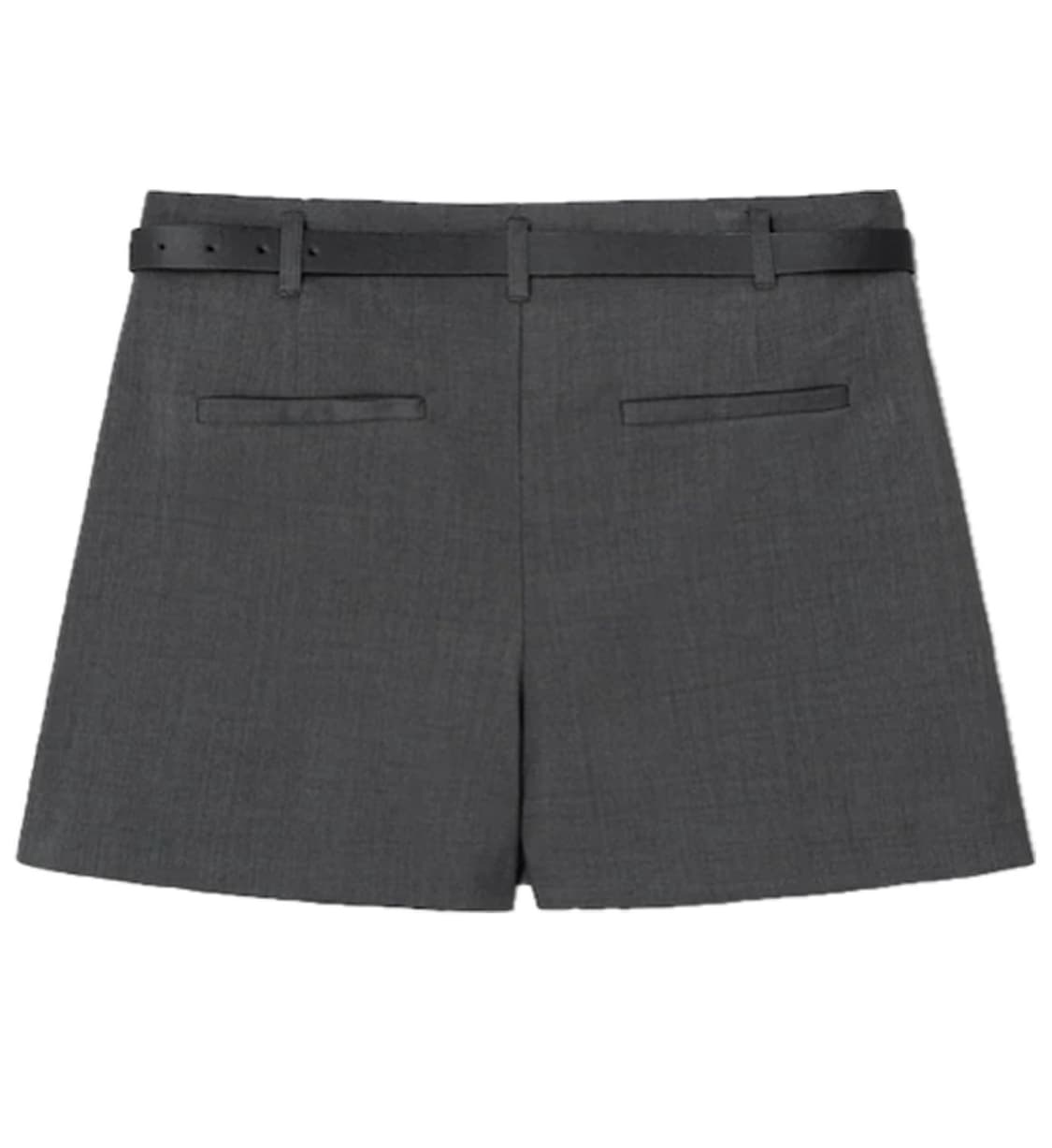 에잇세컨즈 벨티드 애쉬그레이 스커트 팬츠 상품이미지2