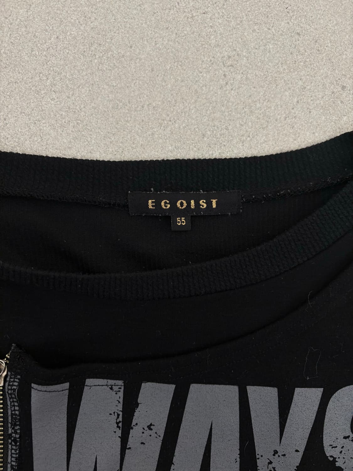 Egoist 지퍼 레터링 롱슬리브 상품이미지5