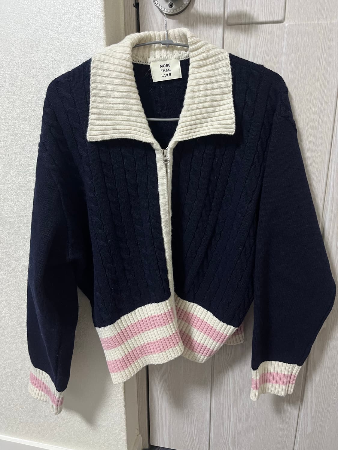 모어댄라이크 니트집업 가디건 상품이미지4