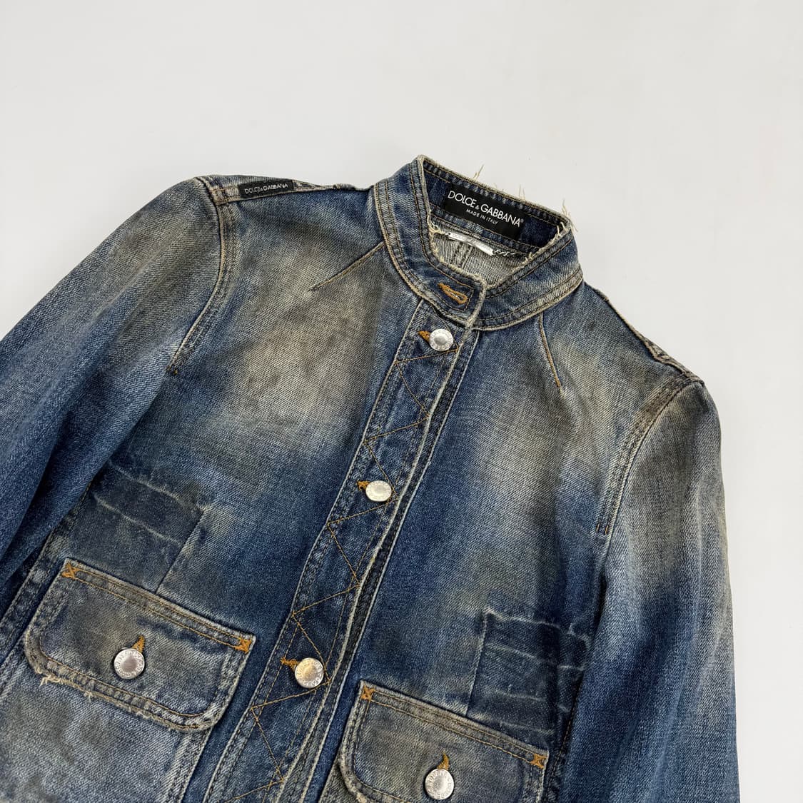 돌체앤가바나 워싱 크롭 데님자켓 상품이미지2