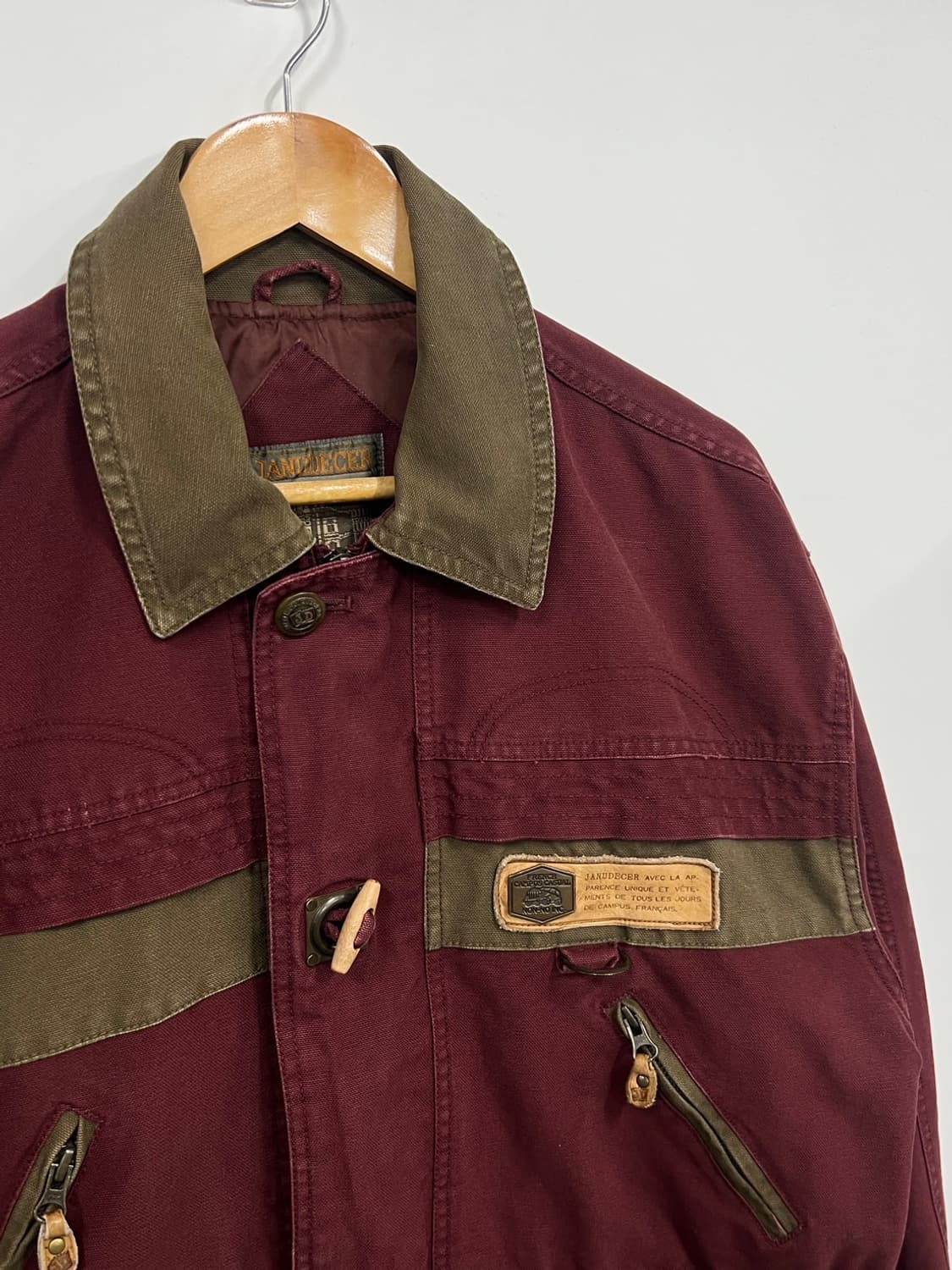 빈티지 사파리 버건디 워크웨어 코튼 워크 자켓 상품이미지2