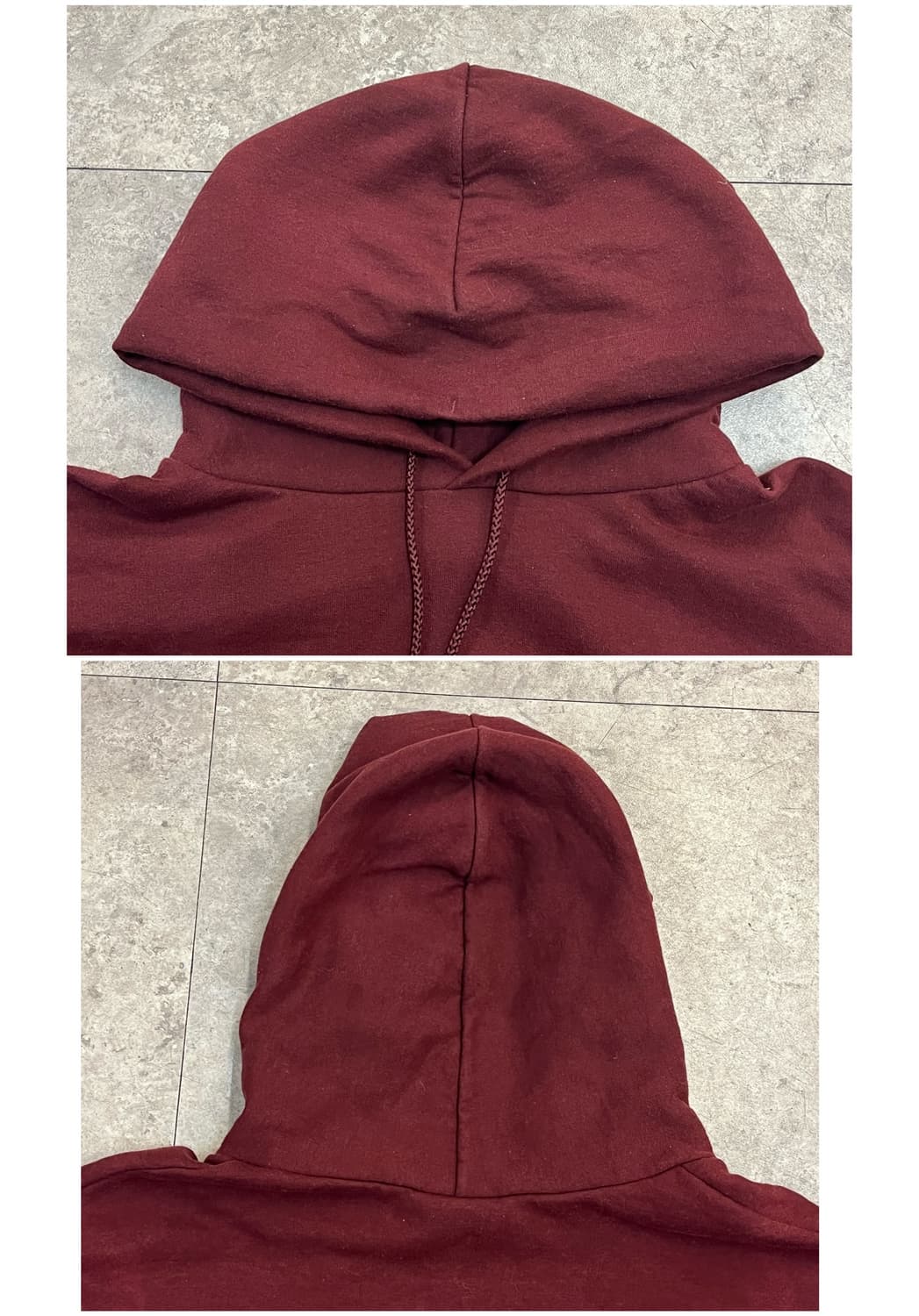 챔피온 기모 후드티 버건디 2XL #csz2396  상품이미지4