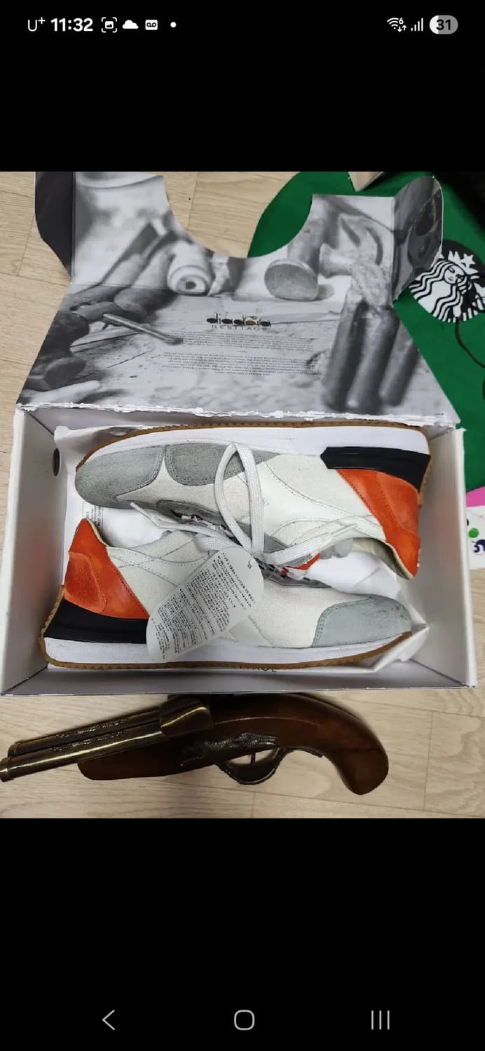 (새상품)DIADORA HERITAGE 더티 오렌지 275 상품이미지8