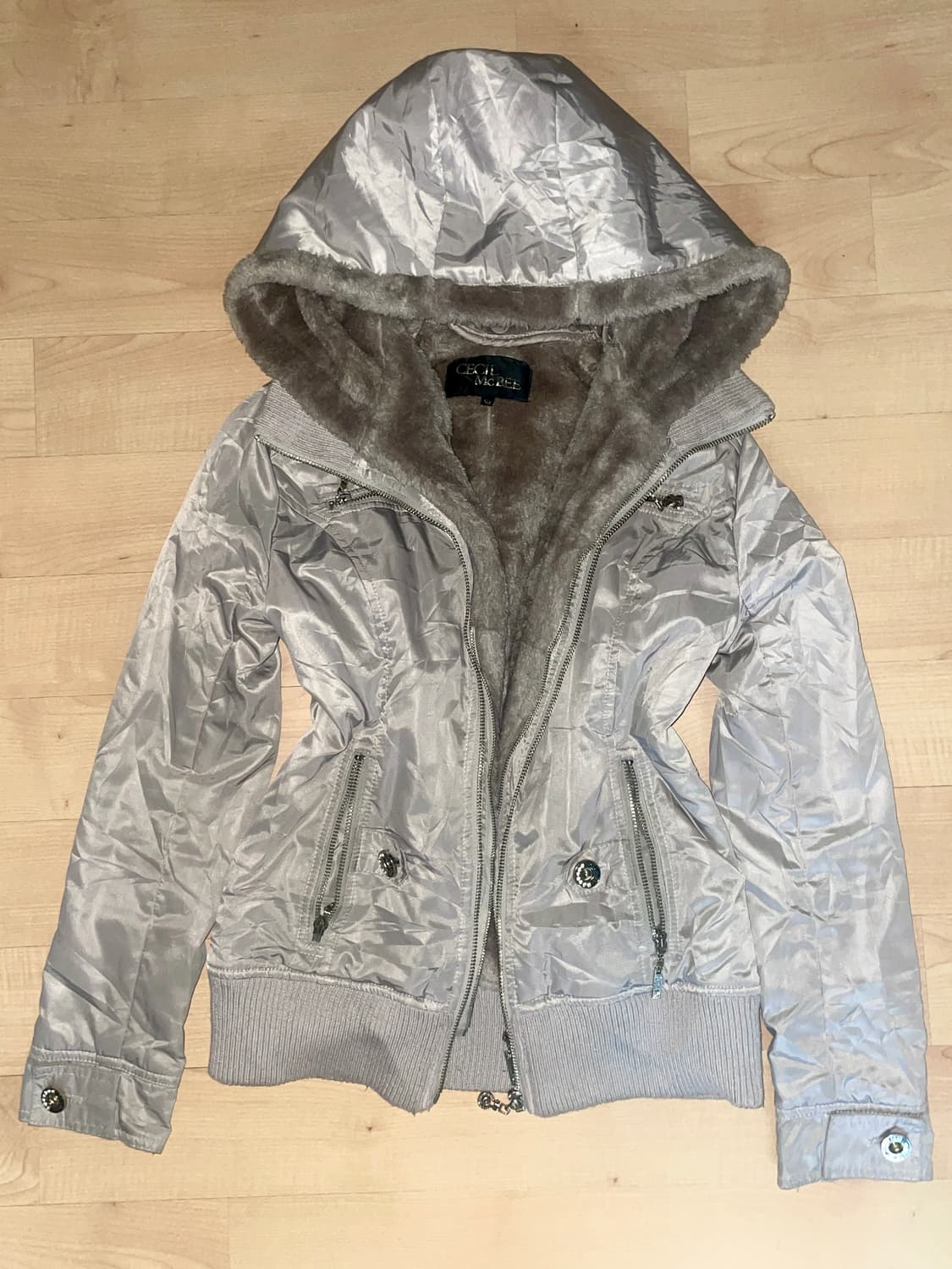 세실맥비 후드 퍼 자켓 패딩 점퍼 오네갸루 상품이미지1