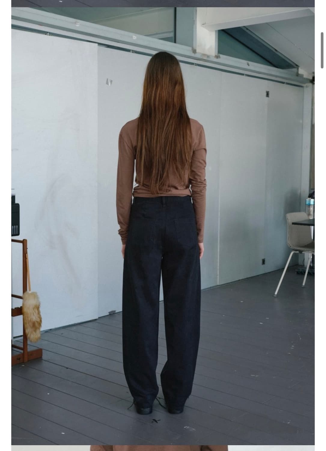 poszer Curved cotton pants 상품이미지3