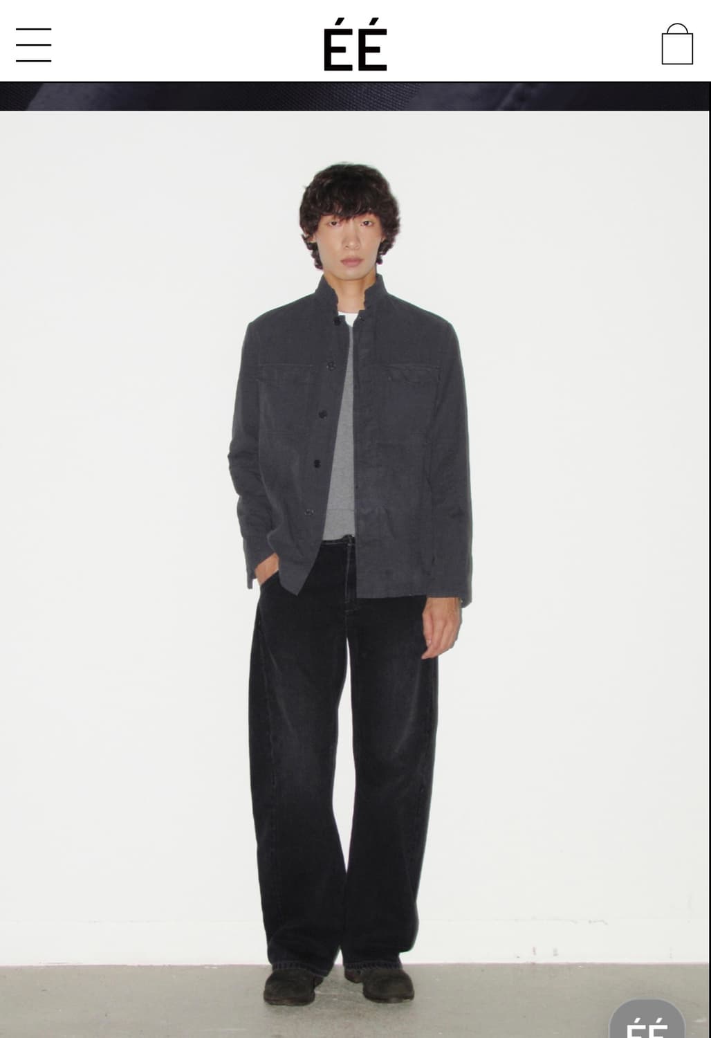 [누마레 EE] 밀리터리 셔츠 자켓 챠콜 L 상품이미지3