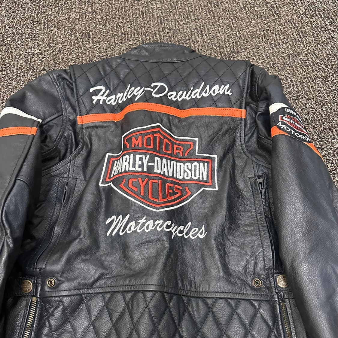 할리데이비슨 모터사이클 레더 가죽 자켓 블랙 XS 상품이미지5