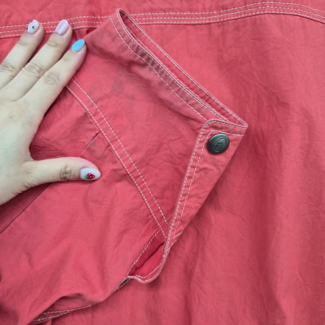 까스텔바작 레드 컬러 풀집업 자켓 남성 L 상품이미지8