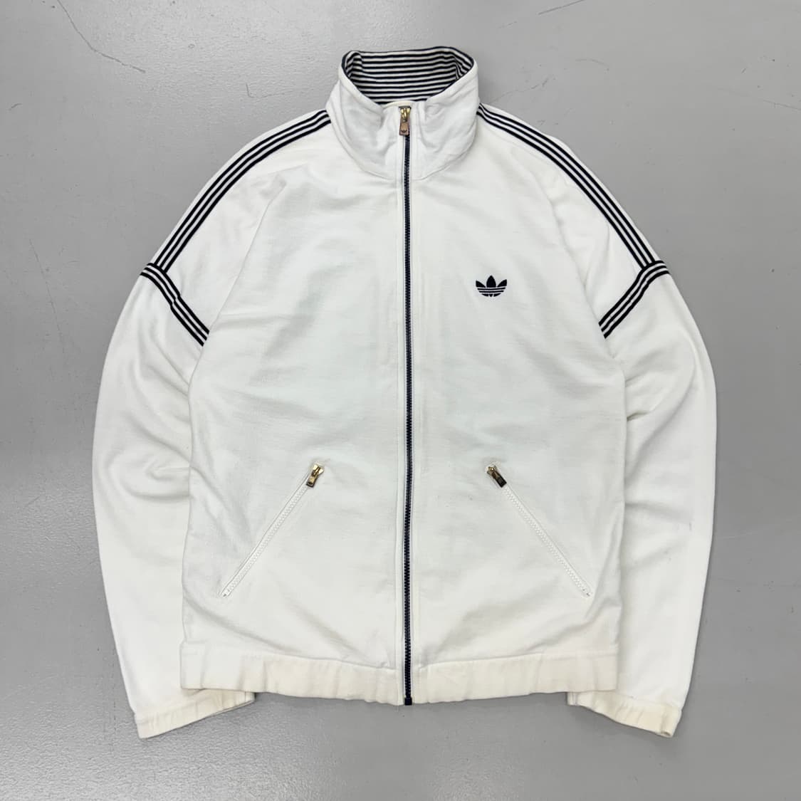 아디다스 파이어버드 화이트 코튼 집업 져지 상품이미지2