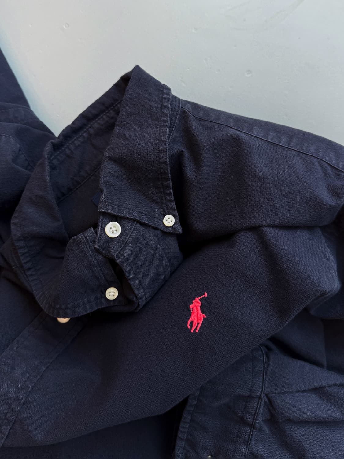 폴로 랄프로렌 오버사이즈 신형 가먼트 다잉 딥네이비 셔츠 상품이미지3