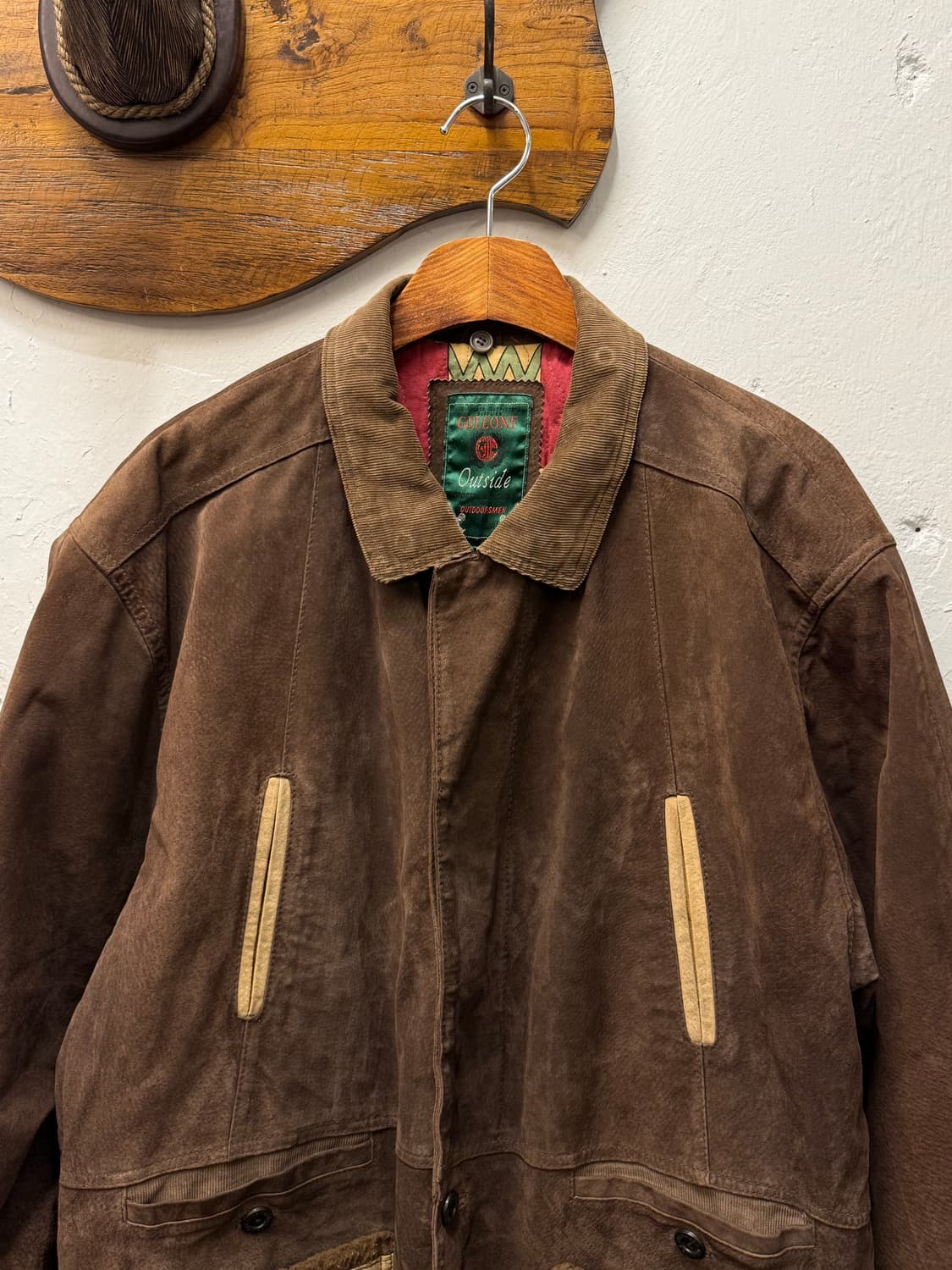 90s GELEONE Leather Hunting Jacket 상품이미지2
