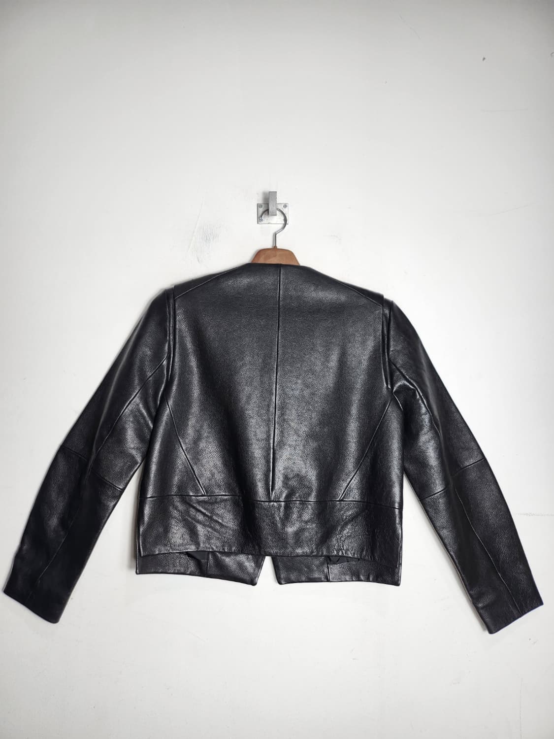 프렌치 커넥션 제뉴인 레더 노카라 라이더 자켓 상품이미지6