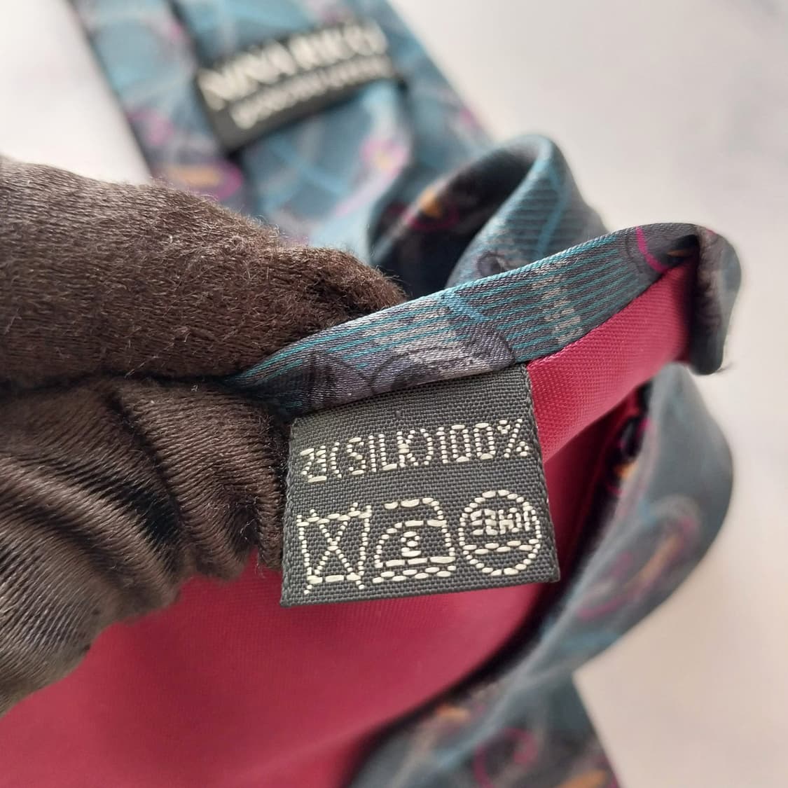 니나리치 실크 그린 페이즐리 패턴 넥타이 8.1cm A+등급 K1933
 상품이미지10