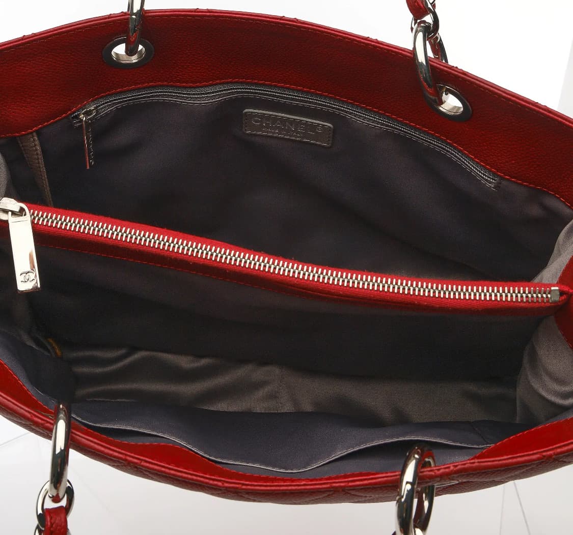 [S급] 샤넬 그랜드 샤핑 그레인드 카프스킨 실버 체인 판매합니다!!! 상품이미지9