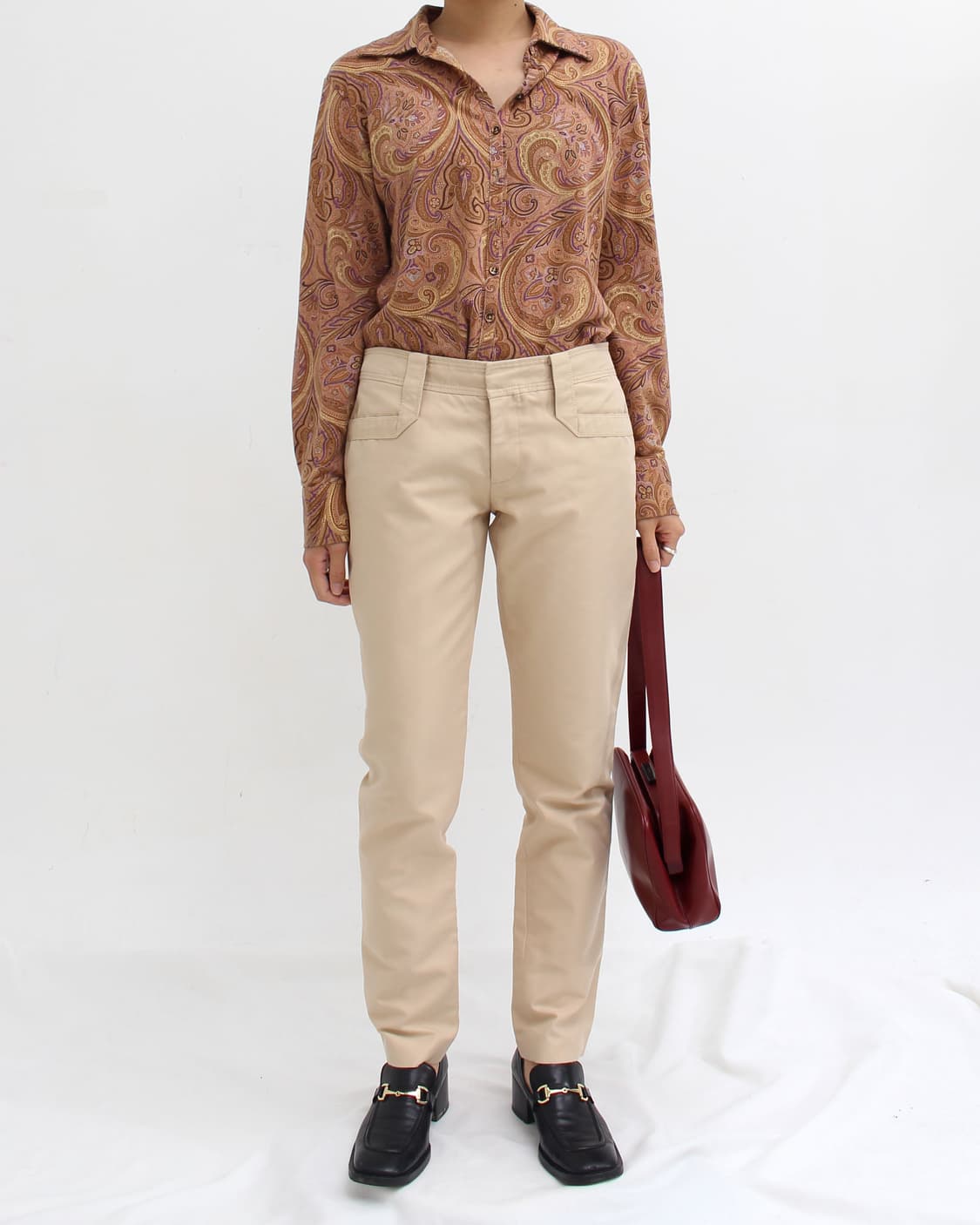 구찌 Gucci 베이지 코튼 면 팬츠 상품이미지7
