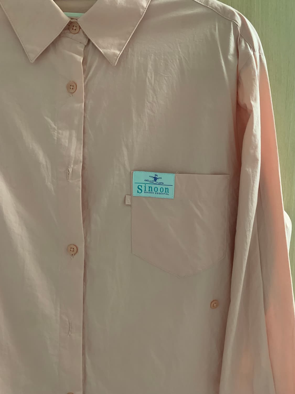 시눈 클래식 코튼 셔츠 살몬 핑크 상품이미지7