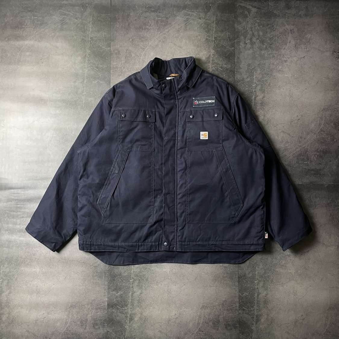 CARHARTT 칼하트 빈티지 네이비 코튼 워크자켓 A00332 상품이미지1