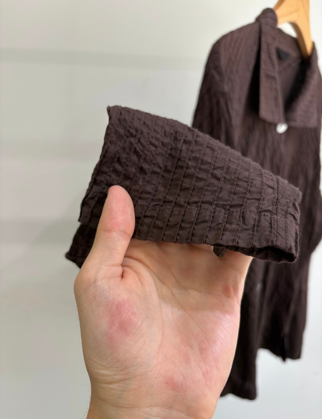 Asymmetric volume  vintage shirt 상품이미지4