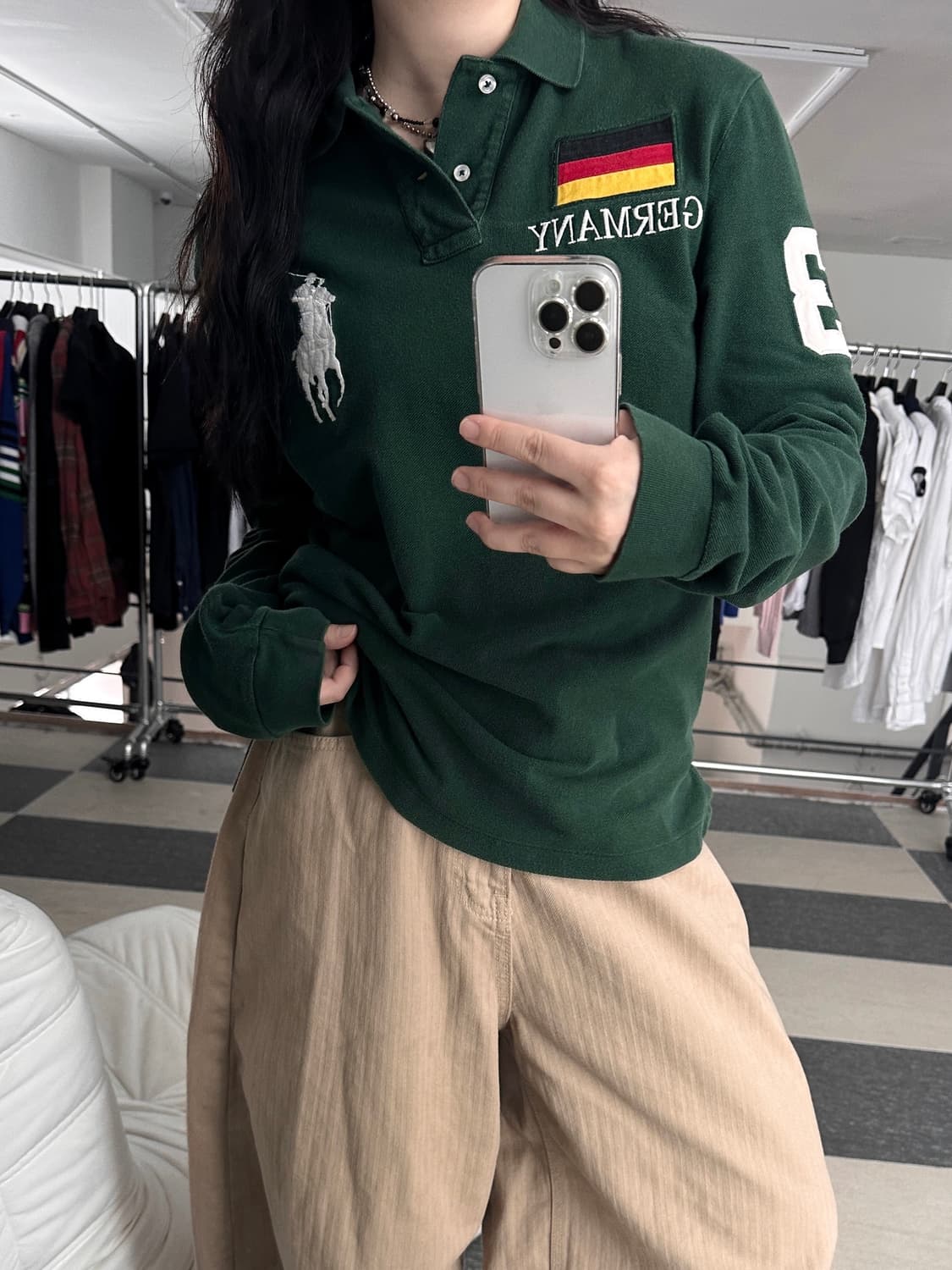 폴로 랄프로렌 딥그린 독일 빅포니 카라 티셔츠  상품이미지9
