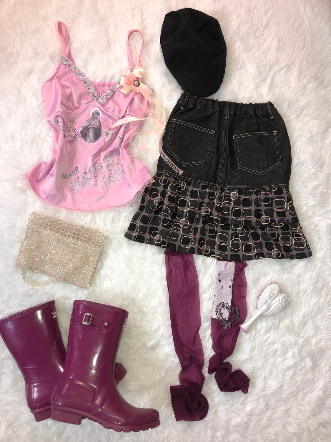 Pink cherry star stockings 상품이미지3