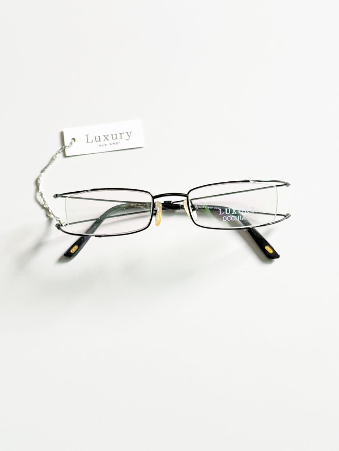 LUXURY OCCHIALI 블랙 슬림 스퀘어 메탈 빈티지 안경 상품이미지1