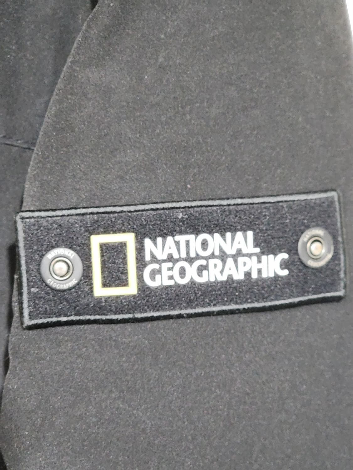 (M) 내셔널지오그래픽 다운자켓 블랙 오리털 와펜 패딩점퍼  상품이미지6