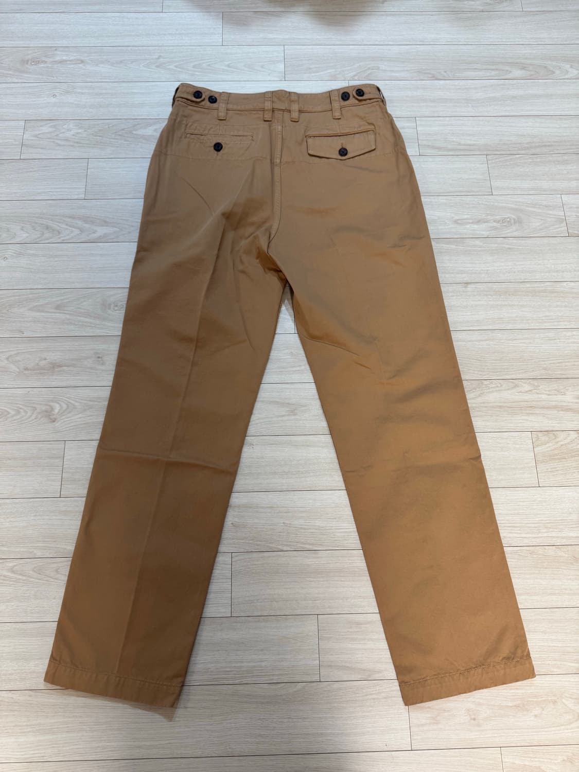 드레익스 DRAKE'S 타바코 코튼 플랫 프런트 치노팬츠 33 새상품 상품이미지4