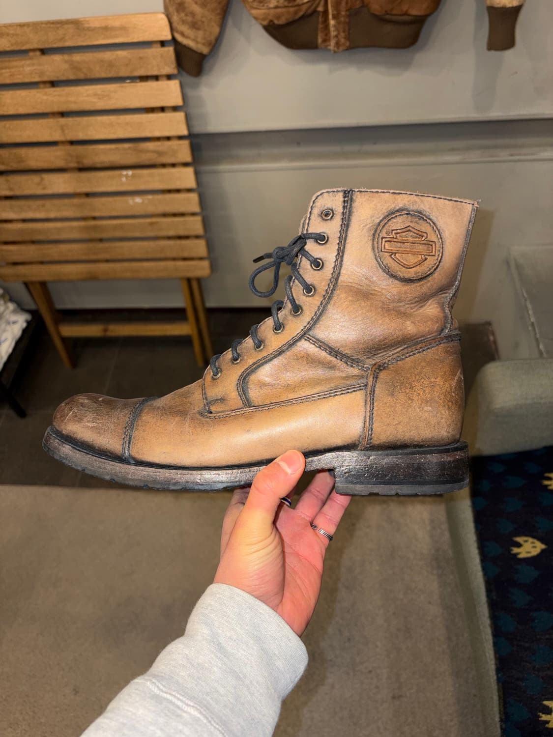 00’s Harley Davidson black label boots 상품이미지7