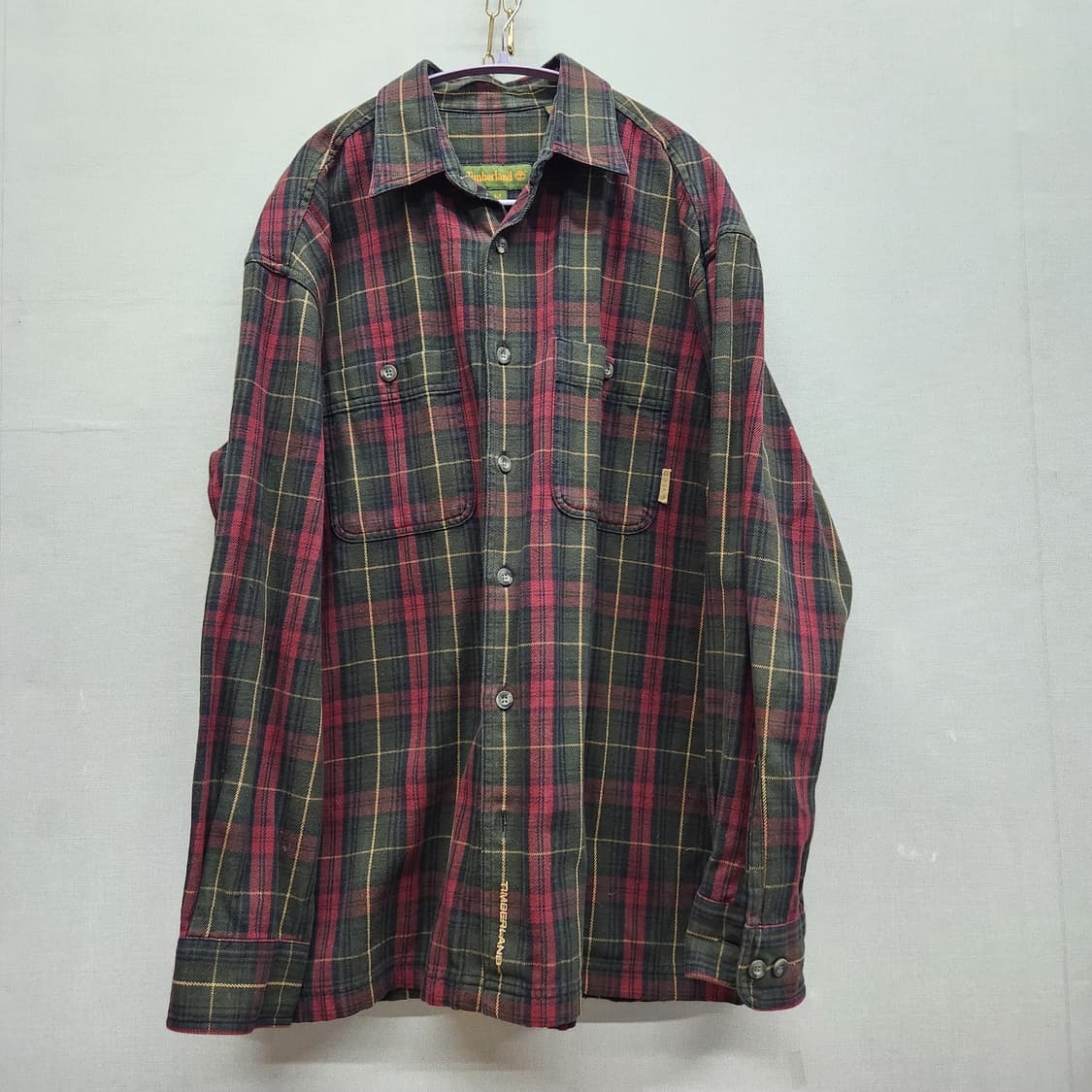 팀버랜드 타탄체크 플란넬 오버핏 워크셔츠 M(XL) 상품이미지1