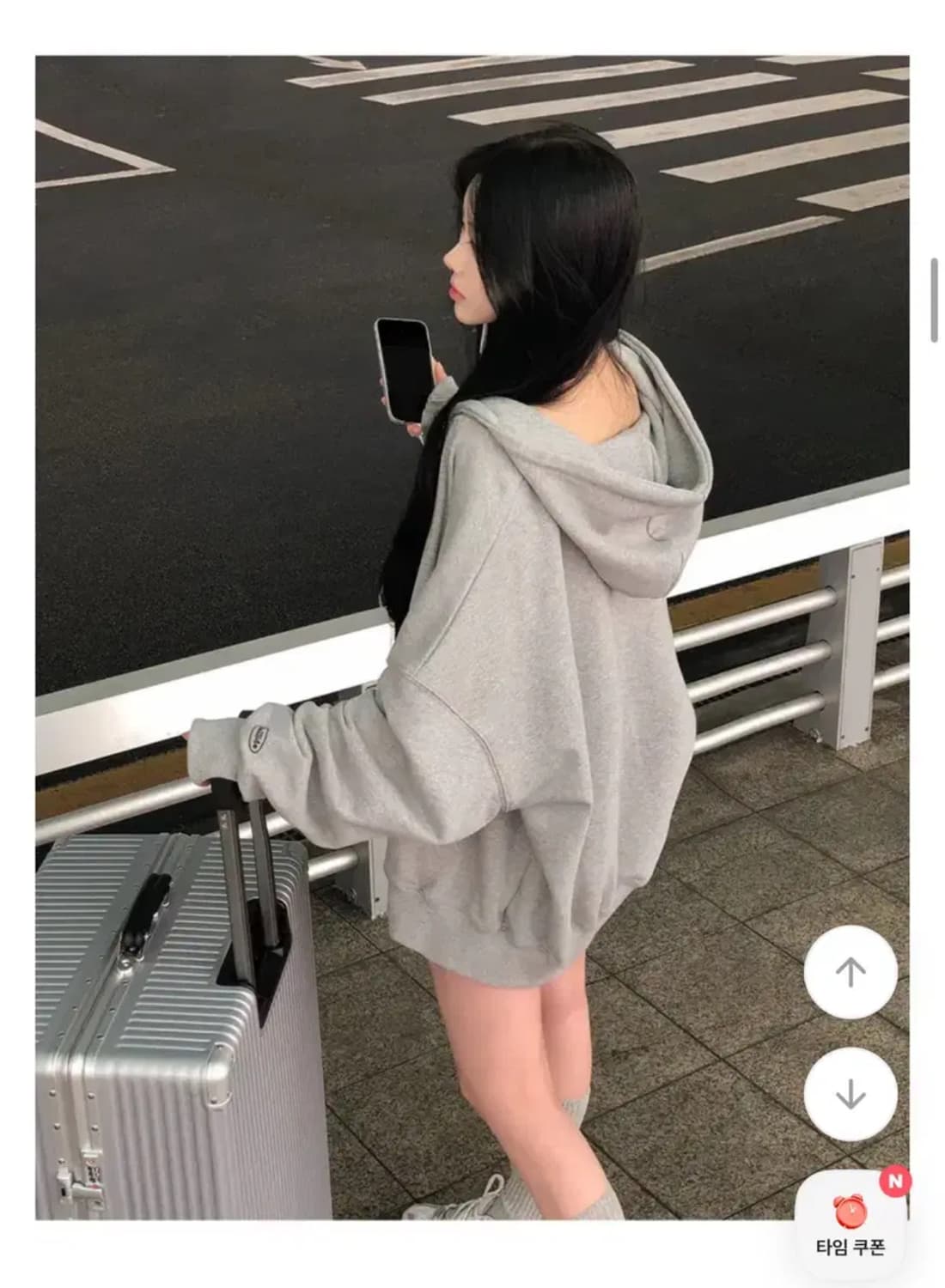 에이블리 MADE 오버 루즈핏 투웨이 후드집업 블랙 상품이미지1