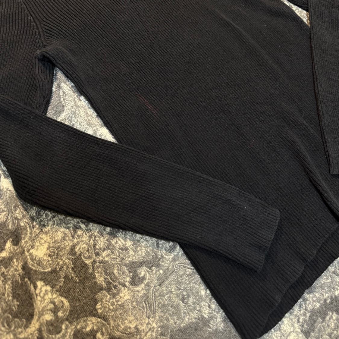 turtleneck knit washed black 상품이미지3