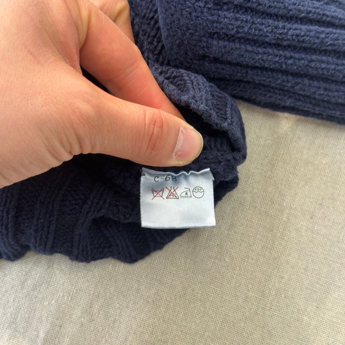 폴로랄프로렌 00s 재팬 나이가이 브이넥 코튼 니트 M 상품이미지6