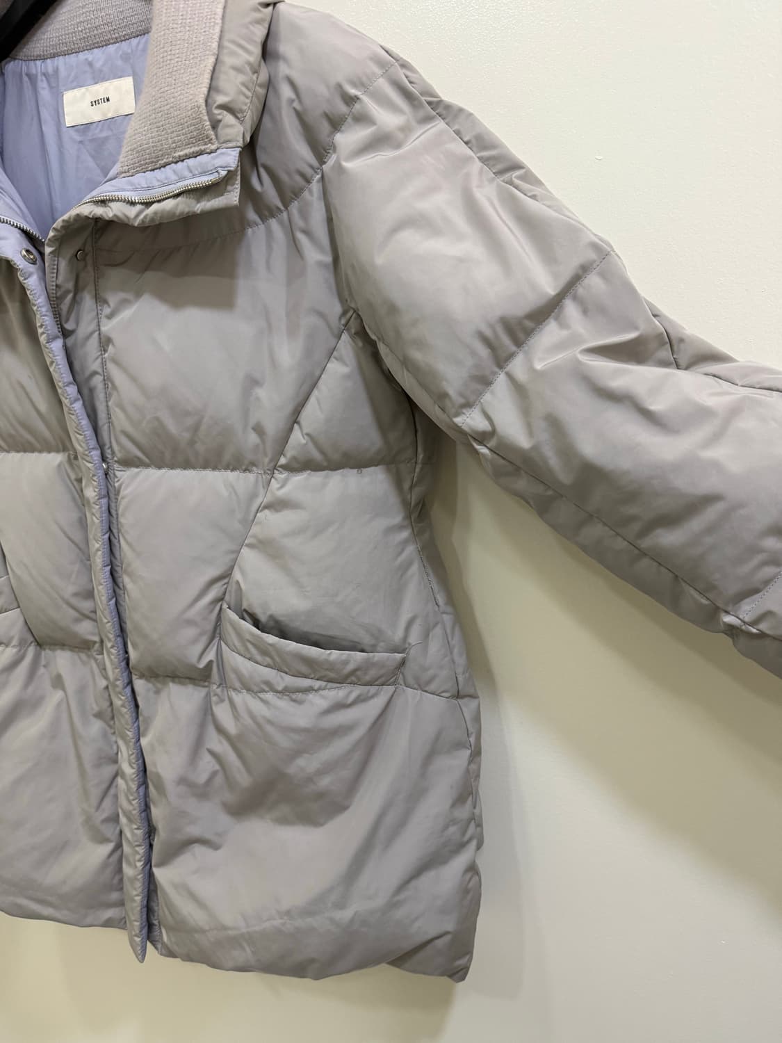 시스템 우먼 연그레이 패딩 정품 상품이미지3