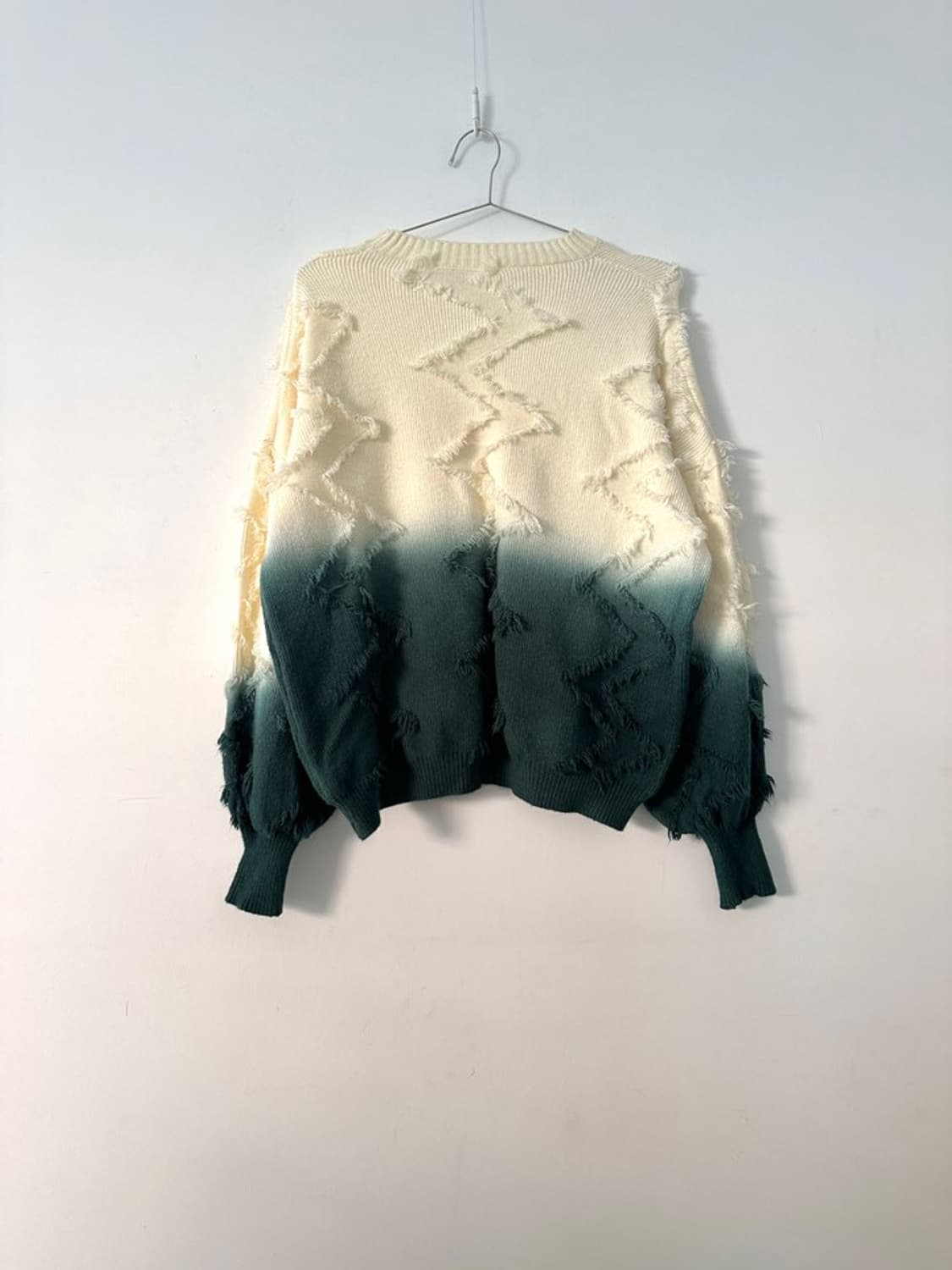 Tassel gradient knit / green & ivory 상품이미지2