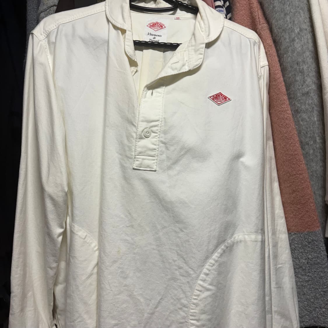 단톤 DANTO 25FW 코튼 플란넬 라운드카라 풀오버 셔츠 상품이미지1