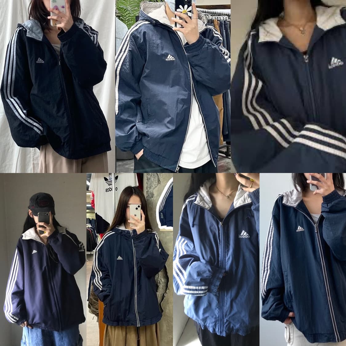 (105) 아디다스 패디드 누빔 후드 점퍼 바람막이 자켓 상품이미지7