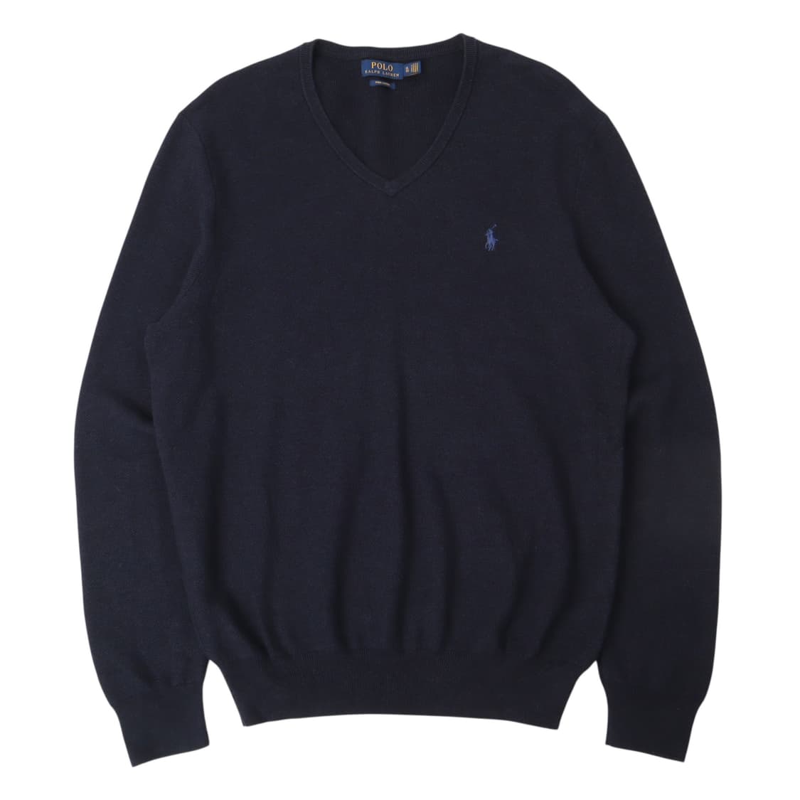 폴로 랄프로렌 네이비 피마코튼 브이넥 니트 상품이미지1