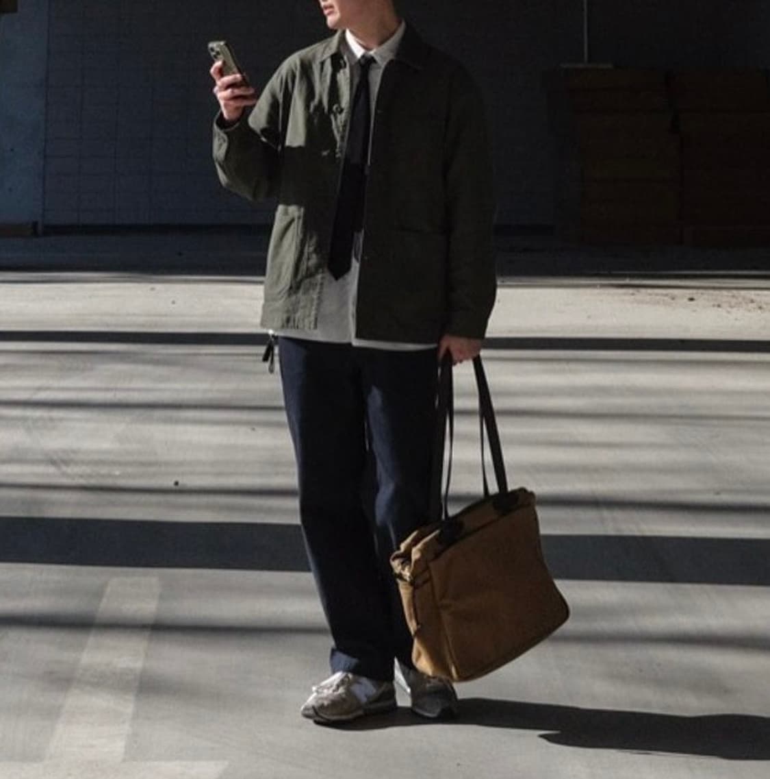 [XL] Musinsa 무신사 스탠다드 백 사틴 초어 자켓 카키 상품이미지7